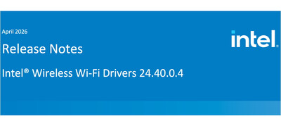 Intel WiFi Wireless Lan Card Driver 24.40.0.4