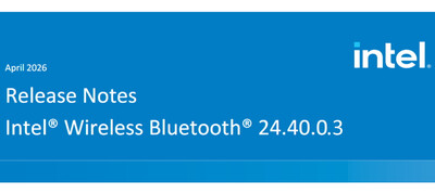 Intel Wireless Bluetooth Adapter Driver 24.40.0.3