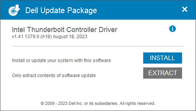 Intel Thunderbolt Controller DCH Driver 1.41.1379.0