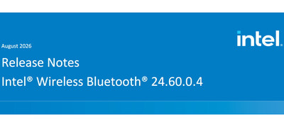 Intel Wireless Bluetooth Adapter Driver 24.60.0.4