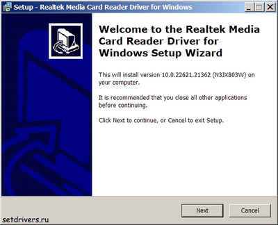 Realtek PCIE RTS5261 Card Reader Driver 10.0.22621.21362