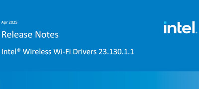 Intel WiFi Wireless Lan Card Driver 23.130.1.1