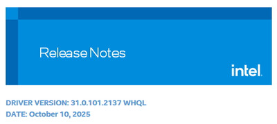 Intel UHD Graphics 610 / 620 / 630 Drivers 31.0.101.2137 Intel UHD Graphics 610 / 620 / 630 Drivers 31.0.101.2137
