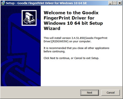 Goodix MOC Fingerprint Driver 3.4.51.850