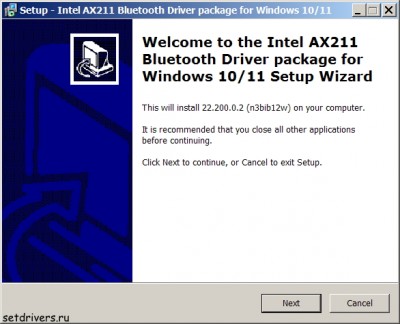 Intel Wireless Bluetooth Adapter Driver 22.200.0.2