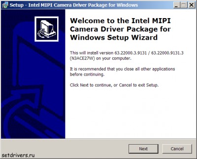 Intel MIPI Camera Driver for Windows 10