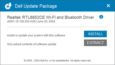 Realtek RTL8852CE Wireless LAN 802.11ax Driver 6001.16.158.200