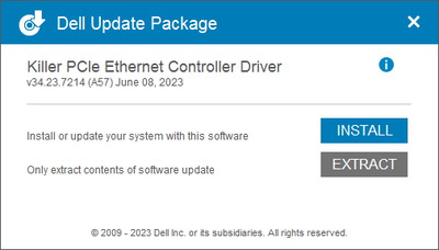 Intel Killer Ethernet / Wireless Lan Card Driver