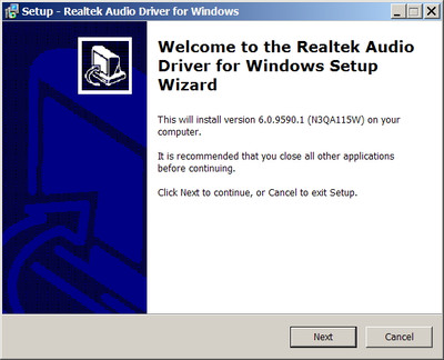 Realtek Universal Audio Driver UAD version 6.0.9590.1