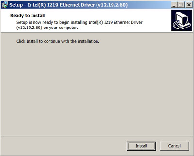 Intel I219 Ethernet Lan Card Driver 12.19.2.60